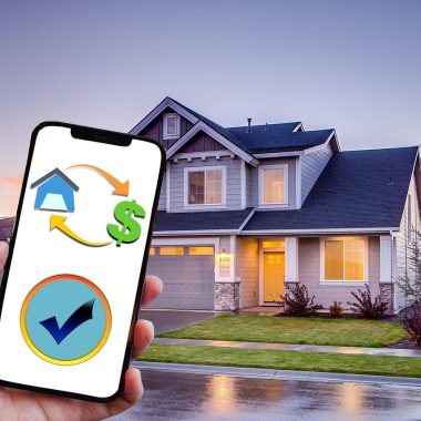 Persoon die een beleggingsapp bekijkt op een smartphone